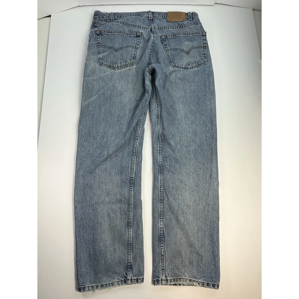 Vintage Levi's 505 Regular Fit Straight Leg Jeans Blue Denim Mens 38x32 (36x31)